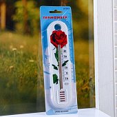 Пластиковый термометр комнатный "Цветок" в блистере (-10 +50), микс