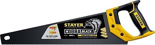 Ножовка универсальная (пила) "Cobra BLACK" 400 мм, 7TPI, тефлон покрытие, рез вдоль и поперек волокон