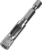Вакуумное алмазное трубчатое сверло ЗУБР  АВК d 10 мм (HEX 1/4", 15 мм кромка), Профессионал (29865-10)