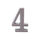 Цифра дверная АЛЛЮР "4" на клеевой основе  хром (600,20)