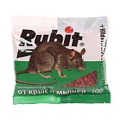 Гранулы от грызунов "Rubit", Зоокумарин+, пакет, 100 г