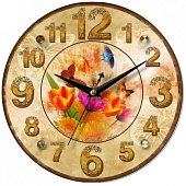 Часы "Бабочки" стекло, круг 1046