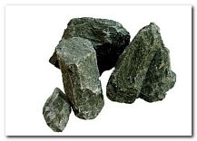 Камни Дунит для банных печей, колотые, в коробке  20кг/1 (Огненный камень)