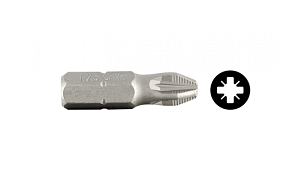 Биты ЗУБР "МАСТЕР" кованые, хромомолибденовая сталь, тип хвостовика C 1/4", pz2, 25мм, 2шт