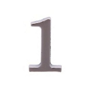 Цифра дверная АЛЛЮР "1" на клеевой основе  хром (600,20)