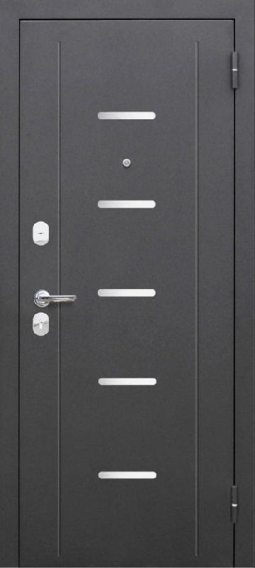 Дверь металлическая 7,5 см Гарда Серебро Велюр белый софт (960R)