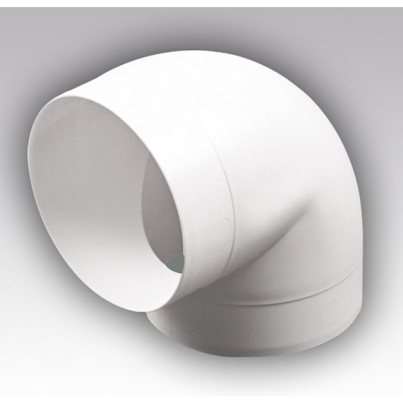 Колено круглое 10ккп пластик 90° , D100 Колено круглое 10ккп пластик 90° , D100