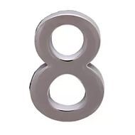 Цифра дверная АЛЛЮР "8" Большая пластик хром(1000,50) Цифра дверная АЛЛЮР "8" Большая пластик хром(1000,50)