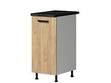 Кухонный шкаф напольный Алиса Крафт 400 (Белый/Дуб золотой) столешница черный мрамор марквина