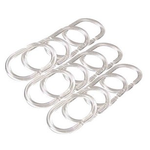 Кольца для штор "С" пластиковые, прозрачные FORA