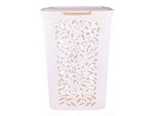 Корзина для белья Leaves 40л 440х275х635мм (молочный)