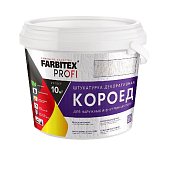Штукатурка декоративная роллерная с эффектом Короед среднезернистая (16 кг/8.8л) FARBITEX PROFI