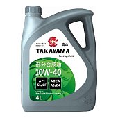 Масло моторное TAKAYAMA SAE 10W-40 API SL/CF, ACEA A3/B4 (п/синт), 4л 605518 (пластик)