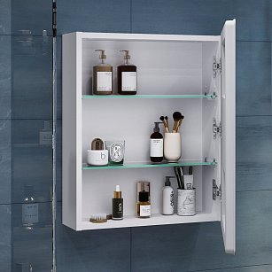 Шкаф зеркальный Geometry Step 500 со светодиодной подсветкой