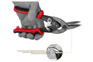 Ножницы по металлу  ЗУБР двухрычажные, правые, У8А, 250 мм