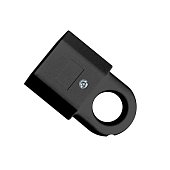 Розетка переносная плоская с ушком без з/к 6А 250В черная (еврослот) UNIVersal А1040