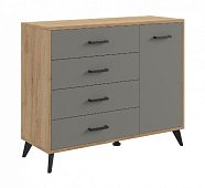 Комод-тумба Svetlana Loft (Дуб золотой/Серый)