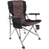 Кресло складное с подлокотниками до 100 кг SJ-0054, 58*58*92 см, коричневый, ТуристМастер