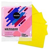 Салфетка вискозная впитывающая 30*30см 3шт МЕЛОДИЯ Антелла