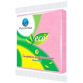Салфетка для уборки РУСАЛОЧКА ECO LINE 3шт универсальная