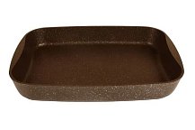 Противень 40x29,5x5 см с антипригарным покрытием (кофейный мрамор)