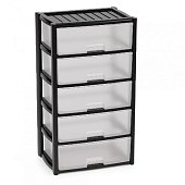 Комод 5-ти секционный Колорит широкий черный