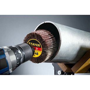 Круг шлифовальный STAYER лепестковый, на шпильке, P60, 30х15 мм