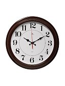 Часы настенные "Рубин", бесшумные, d-35 см, коричневые