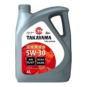 Масло моторное TAKAYAMA SAE 5W-30 API SL/CF, ACEA A3/B4 (синт), 4л 605522 (пластик)