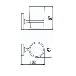 Стеклянный стакан к стене A6020