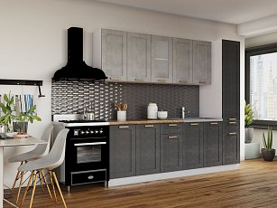 Кухонный шкаф газовка Лофт 600 бетон серый