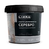 Защитно-декоративный лак ЛАКРА ДЕКОР Серебро 1кг