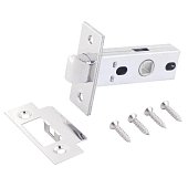 Защелка дверная АЛЛЮР АРТ L45-8 CP хром торц.планка 25мм без ручек