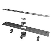 Трап для душа FLISSEN 800 мм сухой затвор с металлической решеткой, короб