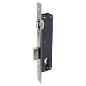 Замок врезной без ручки АЛЛЮР 7016-20 СР хром узкопроф с/ролик.фикс б/мех.