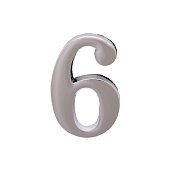 Цифра дверная АЛЛЮР "6" на клеевой основе хром (600,20) Цифра дверная АЛЛЮР "6" на клеевой основе хром (600,20)