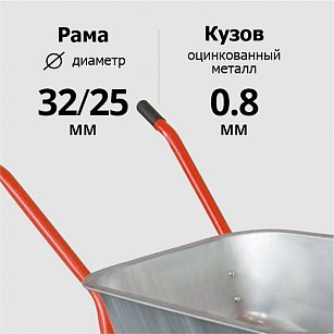 Тачка строительная 'Чибис' 110л/320кг усиленная 2.110.320L