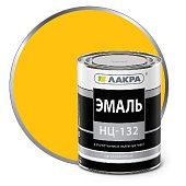 Эмаль нц-132 "Лакра " Жёлтый 0,7кг Россия
