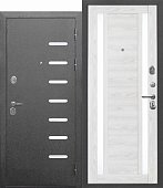Дверь металлическая 9 см Серебро Ривьера Айс Царга (960мм) левая