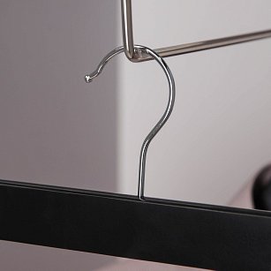 Вешалка для брюк и юбок с зажимами, сорт А, 34x1,2x12,5 см, темное дерево, лотос