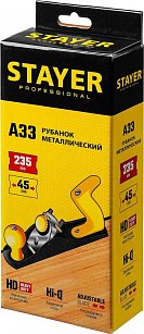 Рубанок металлический STAYER А33 235х50 мм