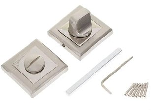 Завертка сантехническая WC17D, белый никель