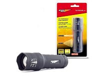 Фонарь ЯРКИЙ ЛУЧ T4 "Focus v.2" алюмин. корпус, 300Lm, 3 режима 100/35/5%, фокусировка луча (3xAAA)