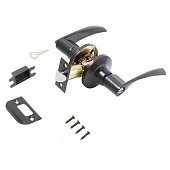 Ручка-защелка Стандарт 8901 BK BL черная фиксатор Ручка-защелка Стандарт 8901 BK BL черная фиксатор