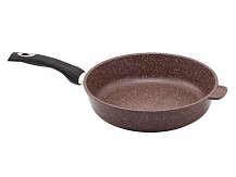 Сковорода 280/70мм с пластик.ручкой без крышки антипригарное покрытие шоколад С2851аш