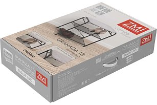 Подставка для обуви "Гранада 13 НБК" с сиденьем, ткань нубук черный