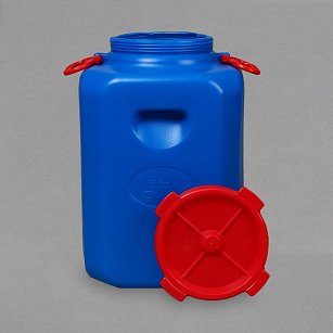 Фляга 50л, пищевая, горловина 19,5 см, 2 ручки, синяя