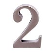Цифра дверная АЛЛЮР "2" Большая пластик хром(1000,50)