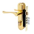 Замок врезной с ручками АЛЛЮР 127/1 gp латунь