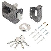 Замок накладной Стандарт Россия ЗН1-2.1С серебро